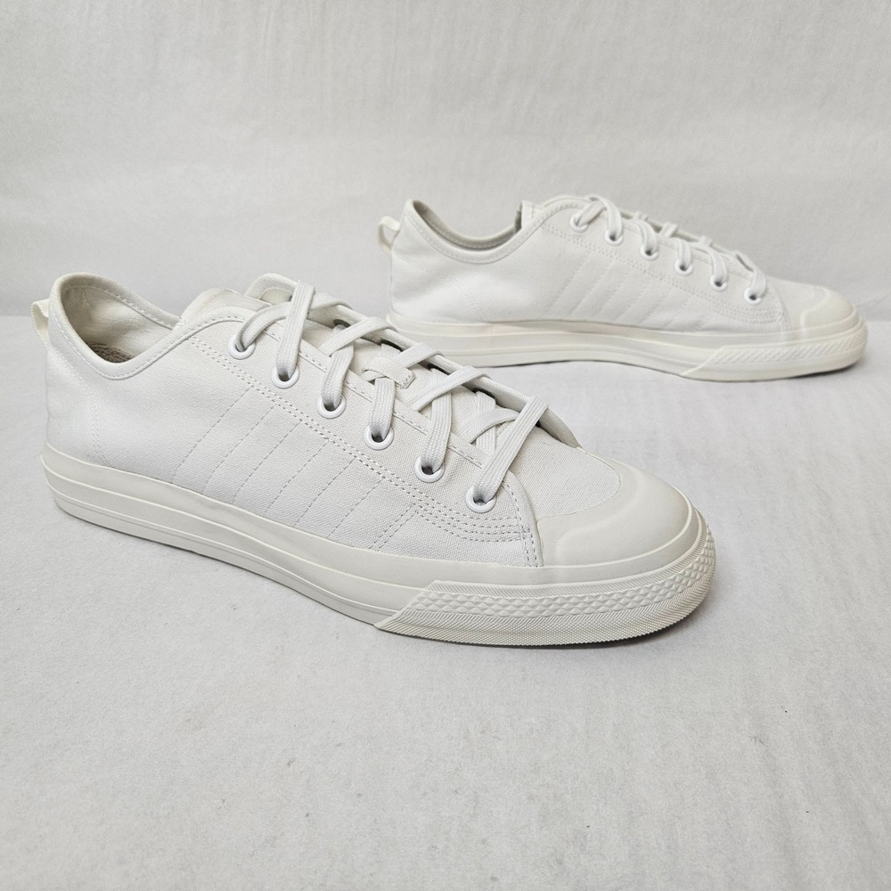 Adidas Nizza RF Low Top Sneaker Canvas Skateboarding EF1883 White Mens Size 11.5